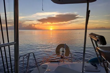 Sortie Coucher de soleil dans la baie de Saint-Pierre